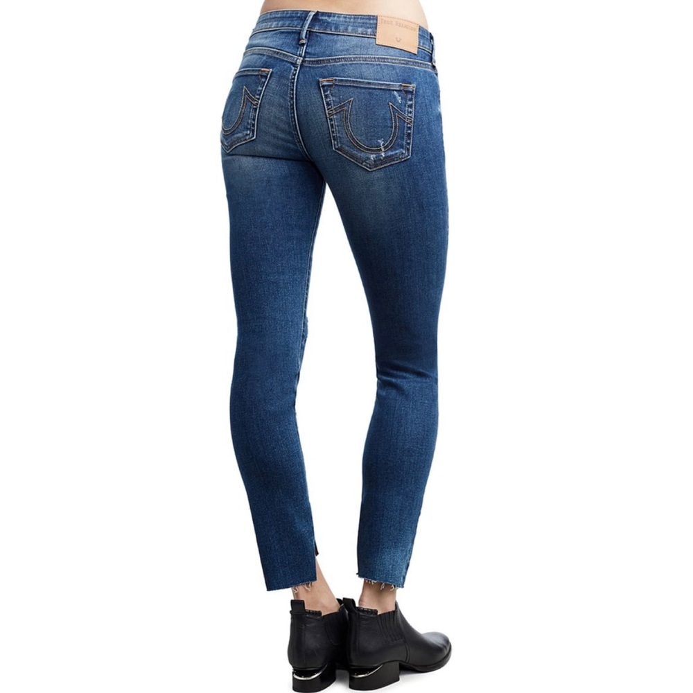 NWT True Religion Broken Night Halle Mid-Rise Super Skinny Women’s Jeans Sz 30 - Picture 3 of 3